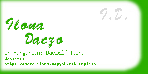 ilona daczo business card